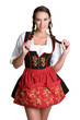 Woman Wearing German Dirndl