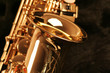 picture of a beautiful golden saxophone