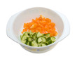 ingredients for salad, isolated, white background ingredients for salad, isolated, white background