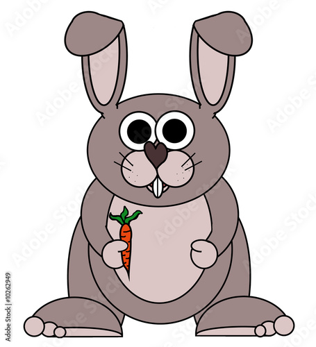 cute rabbit clipart. Bunny Rabbit With Carrot