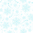 Light blue snowflakes, winter pattern that will tile seamlessly