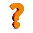 3D Orange Question Mark