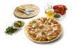 pepperoni and cheese pizza isolated on white