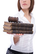 business laws concept with gavel, book and businesswoman business laws concept with gavel, book and businesswoman