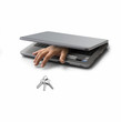 hand emerging from a closed pc laptop trying to steal a key hand emerging from a closed pc laptop trying to steal a key