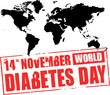 diabetes day - rubber stamp