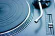 DJ turntable with no needle installed on it