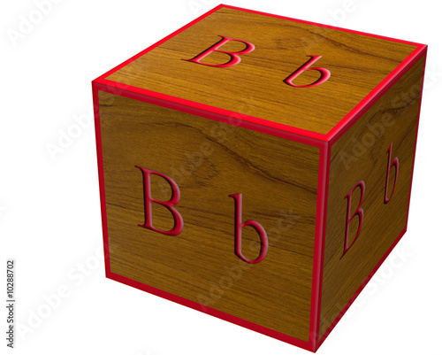 letter b. Letter B block childrens toy