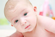 Sweet newborn trying to hold his head