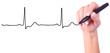 hand drawing heart beat isolated on white background hand drawing heart beat isolated on white background