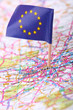 Close up of a road map of Paris