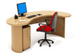 office furniture on white background