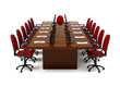 furniture for conference on white background