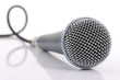 Close up of professional stage mic and cable