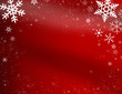 Red Christmas background with snowflakes