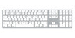 A stylish metalic computer keyboard illustration