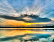 UFO Shaped Cloud at Sunset