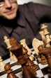 Chess master thinking before making a move