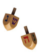 Hanukkah dreidel, isolated on white background.