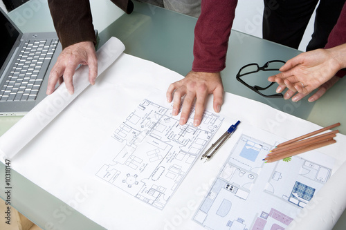 Photo: Architects at work close up Architects at work close up