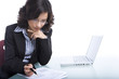 Young business woman at her workplace