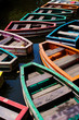 Parked colorful boats Parked colorful boats