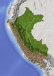 Peru. Shaded relief map, colored for vegetation. Peru. Shaded relief map, colored for vegetation.