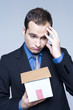 Young businessman thinking