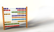 Colored Abacus on white background