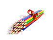 Colorful pencils isolated on a white background Colorful pencils isolated on a white background