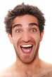 Man with a happy facial expression