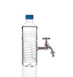 Tap water isolated on white background