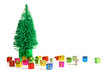 Colored gifts under the tree