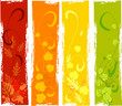 canvas print picture a set of grungy autumn banners