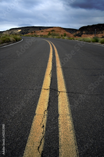 Photo: Road on the Snow Canyon in St. George, Utah Road on the Snow Canyon in St. George, Utah