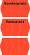 Preisschilder orange dreiteilig