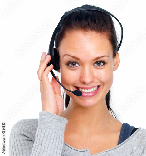 Photo: Portrait of a happy modern support operator Portrait of a happy modern support operator