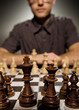 Chess master thinking before making a move