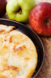 Apple pancake with sugar Apple pancake with sugar