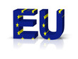 EU 3d text symbol reflektion
