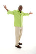 Man Gesturing With Hands Apart Man Gesturing With Hands Apart