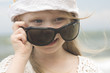 Little girl and big sunglasses