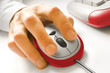 Hand and computer mouse Hand and computer mouse