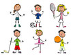 6 enfants sport