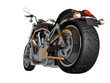 Motorcycle on a white background
