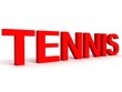 side view of three dimensional tennis word........ side view of three dimensional tennis word........