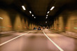 Photo: highway tunnel at night highway tunnel at night
