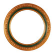 round antique frame with clipping path