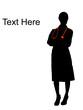 Illustration: standing female doctor with stethoscope standing female doctor with stethoscope