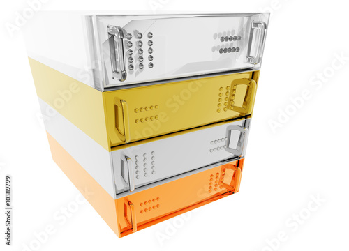 Illustration: Gold Silver Bronze Glass Diamond Server Rack Hosting Gold Silver Bronze Glass Diamond Server Rack Hosting